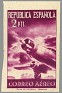 Spain 1939 Avion 2 Ptas Lila Rosaceo Edifil NE 41